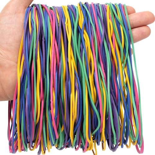 Multicolor Balloon Arch Rubber Bands #117A – 200 pcs, 7" x 1/16", Heavy-Duty Elastic