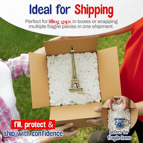 MT Products Off-White Packing Peanuts - Bulk Shipping for Fragile