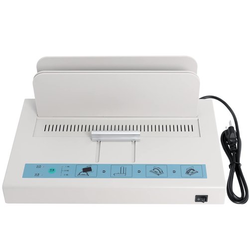 Thermal Binding Machine 500 Sheets Capacity Book Binding Material 110V Binding Machine A3(Short Edge)/A4/A5 Document Heat Binder with 10Pcs Covers (White)