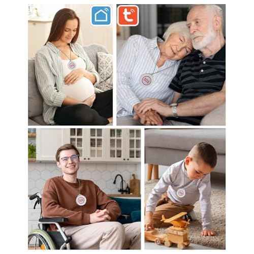 Caregiver Pager Wireless Call Button Smart WiFi Nurse Emergency Alert System 330 Feet Life Alert Button for Elderly/Patient/Disabled/Home(2.4GHz Wi-Fi Only)