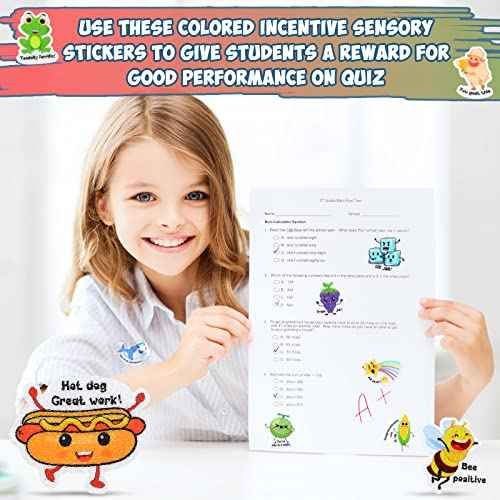 50 Pcs Anxiety Sensory Stickers Calm Stickers Reusable Sensory Strips Adhesive Textured Strips Toys Stress Anxiety Relief Items for Adult Teen Classroom Desk Office Fidget Supplies (Inspiration)