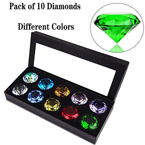 10pcs Multi 40mm Crystal Diamond Paperweights Fake Diamonds - HDCRYSTALGIFTS