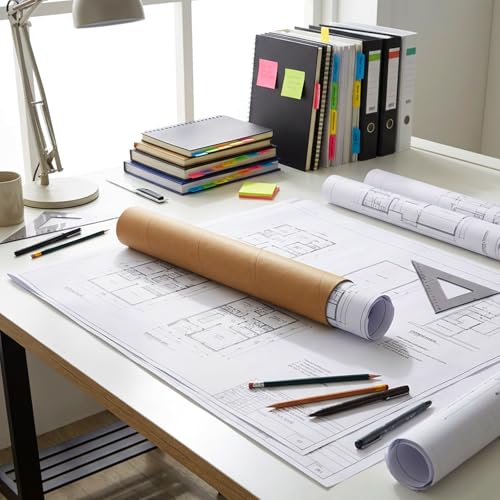 15PCS 2x12 Inch Kraft Shipping Tubes with Caps - Poster & Document Storage