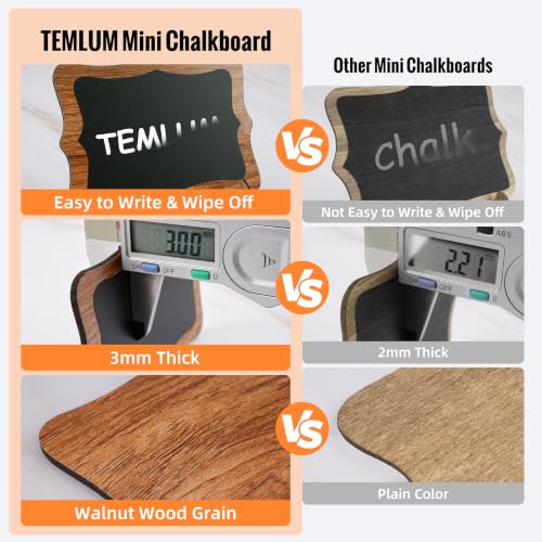 Temlum Wave 15pcs Mini Chalkboard Signs 2.9x3.9" Wavy Small Chalkboards
