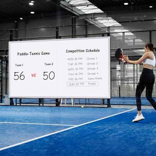 Magnetic White Board Dry Erase Board for Wall£¬72" x 48" (6ft x 4ft) Wall-Mounted Aluminum Frame Marker Board, Foldable Portable Whiteboard with a Long Pen Tray for School, Classroom, Office & Home