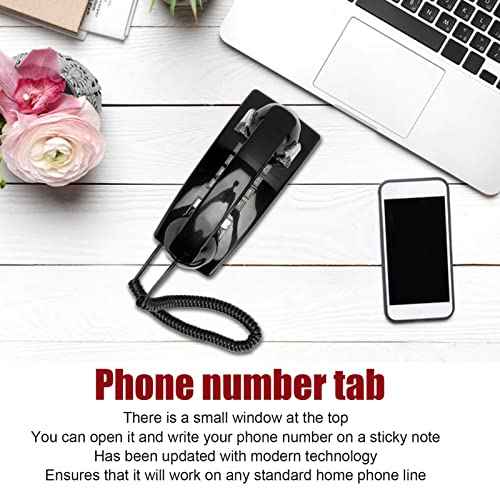 Retro Wall Mounted Telephone with Mechanical Ringing,Classic Corded Phone,Old Wall Mount Phone for Kitchen Home Office Living Room School