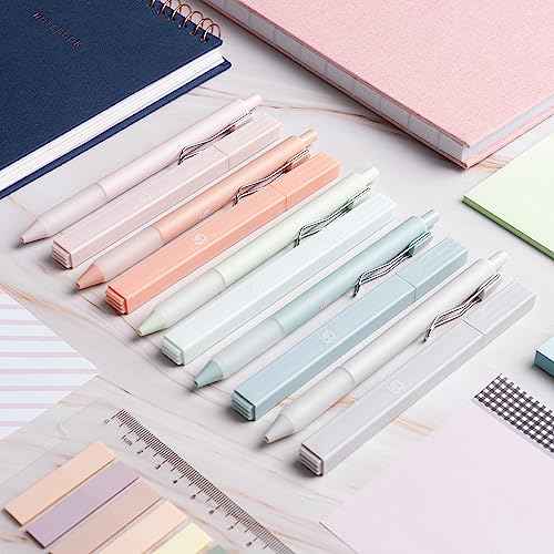 BLIEVE - Aesthetic Highlighters and Gel Pens With Soft Ink And Tip, Bible Highlighters and Pens No Bleed, Dry Fast Easy to Hold, for Bible Journaling Planner School Supplies (Pastel)