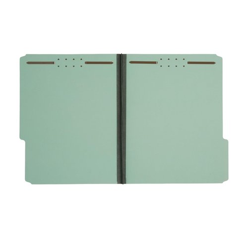 Blue Summit Supplies Pressboard File Folder, 1 Inch Expansion, Top-Tab, Letter Size, Gray/Green 25 Pack