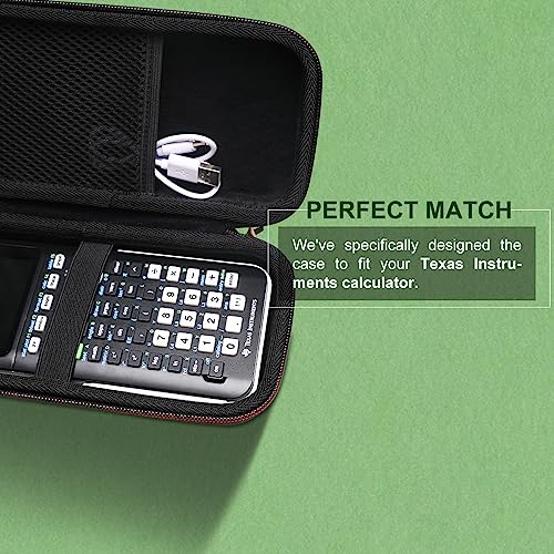 L LTGEM Black 8.9x4.5x2.2 inch Mesh Travel Case for Texas Instruments Graphing Calculators