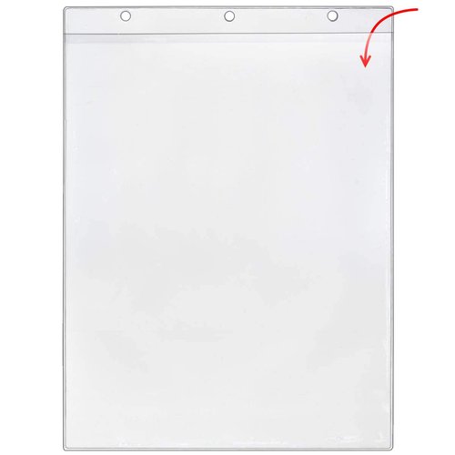 StoreSMART - Sheet Protector - Holes on Short Side, Open Short Side - 10-Pack - 8 1/2" x 11" - Clear Vinyl Plastic - VH1430-10