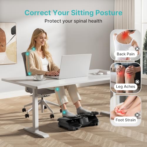 Pegzone Under Desk Foot Rest with Massage Texture, 2 Height Settings