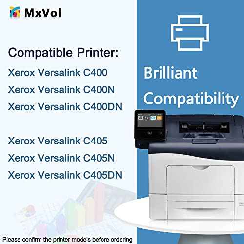 MxVol VersaLink C400 C405 Black Toner Cartridge 106R03512 use for Xerox VersaLink C400 C405 C400D C400DN C405N C405DN Printer Black Ink, 1-Pack