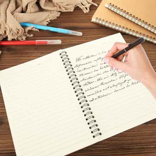 MIVIDE 24 Pack A5 Bulk Spiral Notebooks with Kraft Cover, 8.3 x 5.8 Inch 60 Pages Hardcover Spiral Lined Notebook Journal, Lined Travel Bulk Writing Paper Notebook for School Business Office Supplies