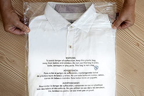 11x14 Clear Poly Bags with Self-Seal & Safety Warning – Bulk Shipping & Storage Pack