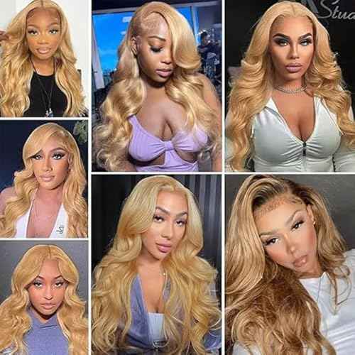 #27 Honey Blonde Bundle Human Hair Blonde Human Hair Bundles Body Wave 1 Bundle Color 27 26 Inch Blonde 100G/PC Unprocessed Brazilian Virgin Double Weft Hair Extension