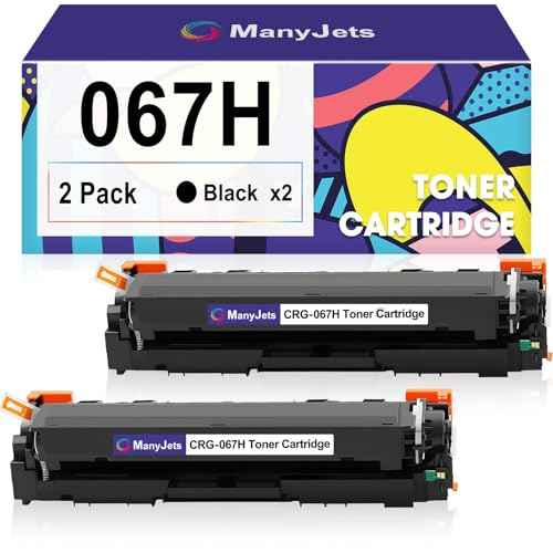 067H 067 Black Toner Cartridge, High Yield Replacement for Canon CRG-067H 067H 067, for Color imageCLASS MF656Cdw MF654Cdw MF653Cdw LBP632Cdw LBP633Cdw Printer (2 Pack, Black)