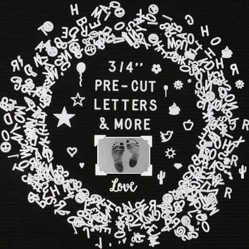 Letters for Letter Board Letters Only, 3/4 inch White Message Board Letters for Felt Letter Board Signs (398 pcs), 0.75¡± Pre Cut Plastic Letterboard Letters Numbers Symbols for Changeable Menu Board