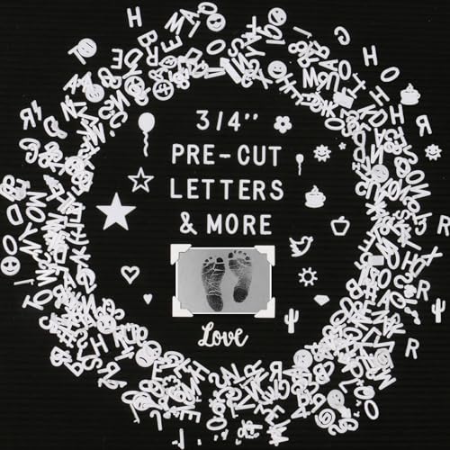 Big Role White 3/4 Inch Letter Board Letters & Numbers Set for Message Boards
