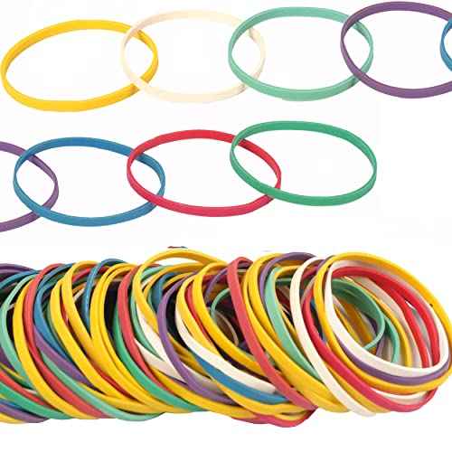 Rubber Bands 250pcs size #33 rubber band size 33 colors Elastic Band rubber Bands Blue green purple yellow white red for Office School Home Strong Loop Office Supplies