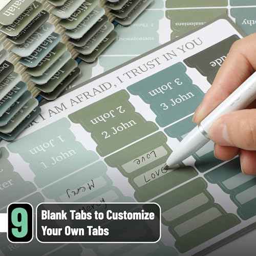 Mr. Pen- Bible Tabs, 75 Tabs, Frozen Lake Theme, Laminated Bible Tabs for Women and Men, Bible Tabs for Study Bible, Bible Index Tabs, Bible Book Tabs, Bible Labels Tabs, Mr Pen Bible Tabs