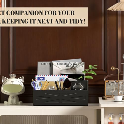 BELO VALE Large Mail Organizer Countertop - Farmhouse Desk & Kitchen Storage (Bl-1)