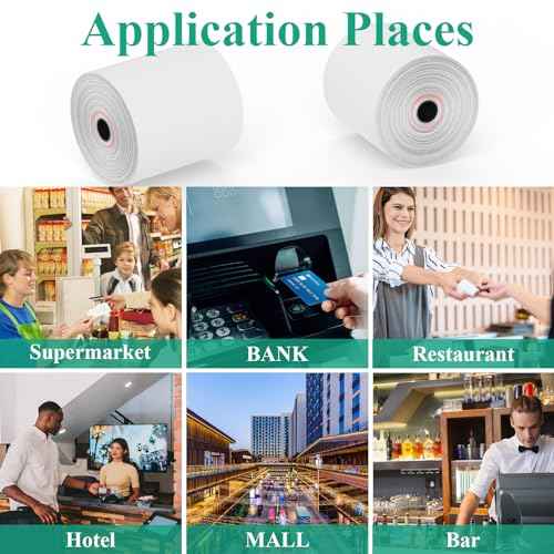 3 1/8" x 230' Thermal Paper Receipt Rolls, Premium Quality Thermal Printer Paper Compatible with Most POS Systems, Cash Registers,Credit Card Paper£¨20Rolls£©