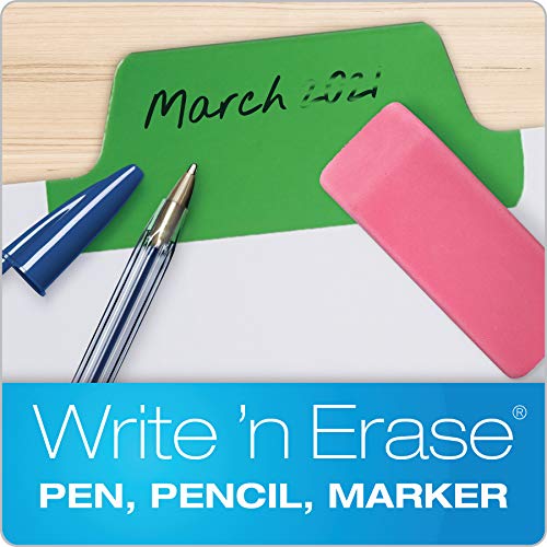 Oxford 8-Tab Write & Erase Binder Dividers - 6 Pack, White Paper with Color Tabs