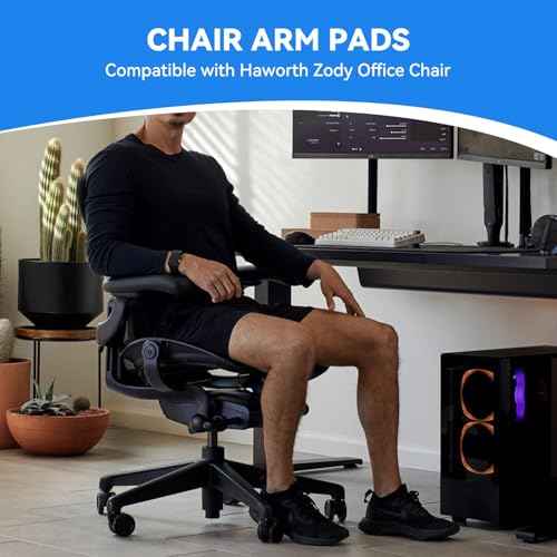 Chair Armrest Replacement Arm Pads Caps for Herman Miller Remastered Aeron Chair ? Compatible with Remastered Version Only, Black 1 Pair(Not for Classic Aeron)