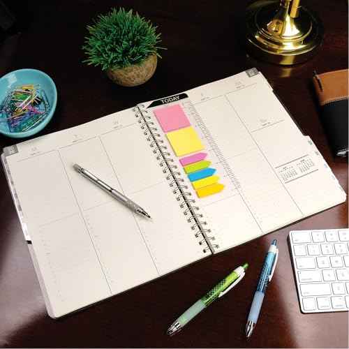 ESSENTIAL 2026 Monthly & Weekly Planner with Tabs, 8.5"x11": 14 Months (November 2025 - December 2026), Professional, Simple, Easy-to-Use Design and Frosted Poly Cover for Extra Protection (Frosted)