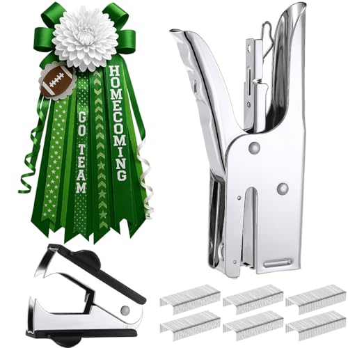 Fullhawl Silver Stapler Set with 1000 Staples & Remover | Heavy-Duty Office Desktop