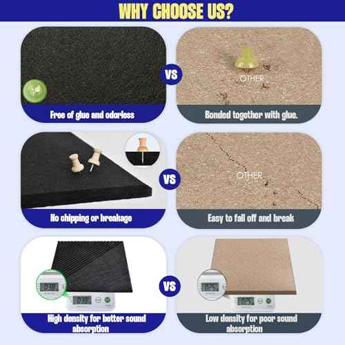 Large Cork Board for Walls 48"x 36", 12 Pack Felt Wall Tiles with Safe Removable Adhesive Tabs, Cork Board for Office,Pinboard Bulletin Board - Black