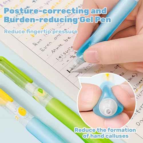 Smooth Writing Pens - Fine Point 0.5mm Black Ink Gel Pen, Retractable Click Design with Ergonomic Soft Grip Cushion, 5 Pcs for Office & School Supplies (4-Pack)?