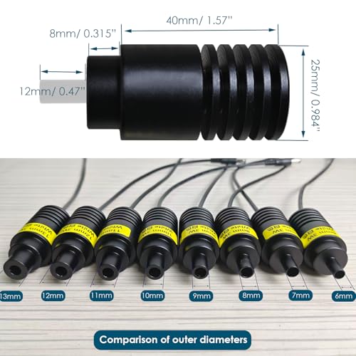 Upwtkim Microsope Light LED Coaxial Illuminator Adjustable Spot Light Pure White 13mm
