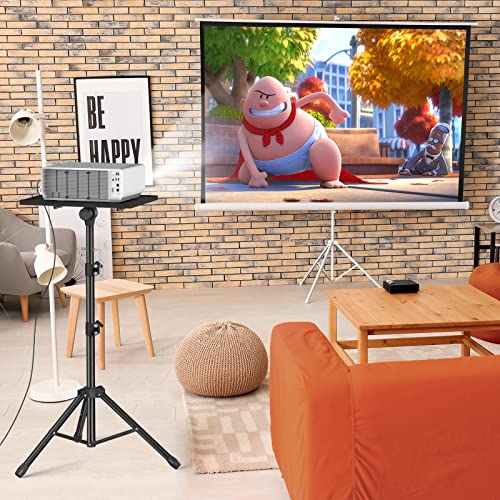 Facilife Adjustable Projector Tripod Stand 22-47 Inches Black for Indoor & Outdoor Movies