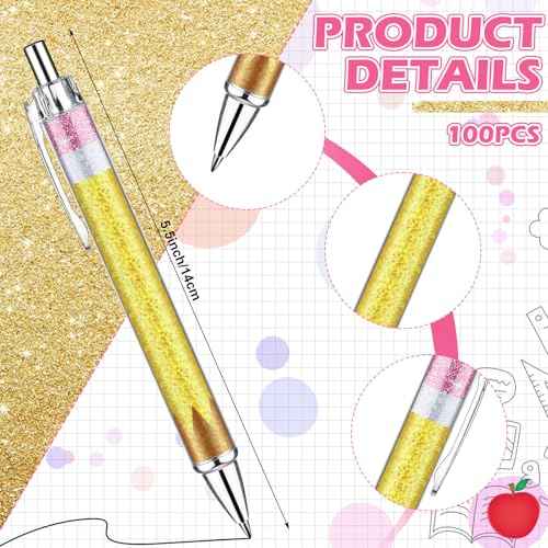 100 Pcs Teachers Pens Bulk Christmas Teacher Appreciation Gifts Cute Ballpoint Pens Christmas Stocking Stuffer Thank You Gifts for Woman Nurse Coworker Staff Office Writing Stationery Supply