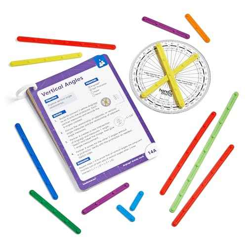 hand2mind AngLegs Classroom Set with 30 Protractors, Geometry Manipulatives, Geometric Shapes for Classroom, Montessori Math Materials, Math Teaching Tools, 4th Grade Math Manipulatives for Kids