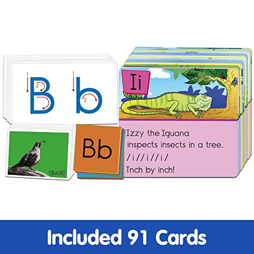 Auchq All About Letter Pocket Chart, Letter of The Day/Week Activity Wall-Provides Student Daily Practice in Learning The Alphabet, Chants, Words-Great for Classroom Homeschool 34" x 27"