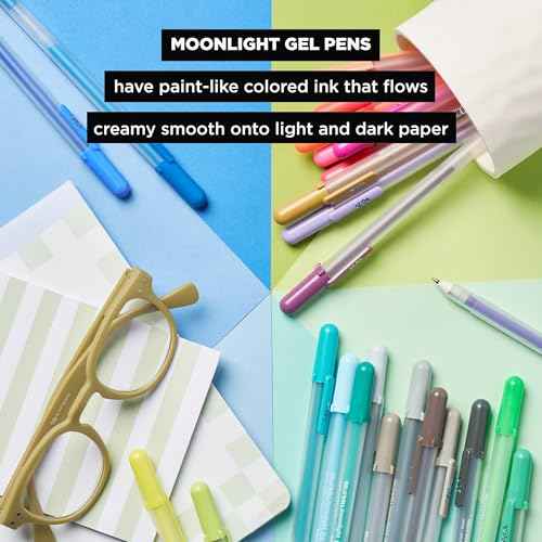 SAKURA Gelly Roll Moonlight 10 Gel Pens - Bold Ink Pen for Journaling, Art, or Drawing - Assorted Earth & Jewel Tone Ink - Bold Line - 10 Pack