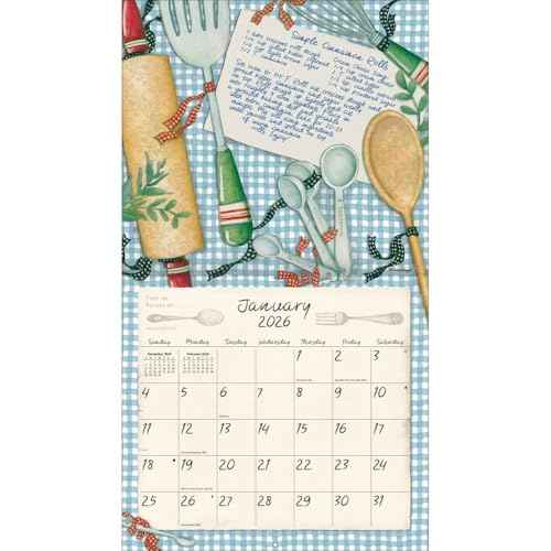 Lang American Kitchen 2026 Wall Calendar ? 12-Month Calendar with Stapled Binding, Linen-Embossed Kitchen & Food Art by Susan Winget, 13.4¡È ¡¿ 12¡È