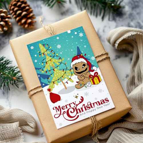 Christmas Cards - Set of 24 Christmas Cards Boxed with Envelopes and Stickers, 6 Assorted Designs Jack Sally Holiday Letter, 6 x 4 Inch Cute Xmas Nightmare Greeting Gift Letter Bulk Before