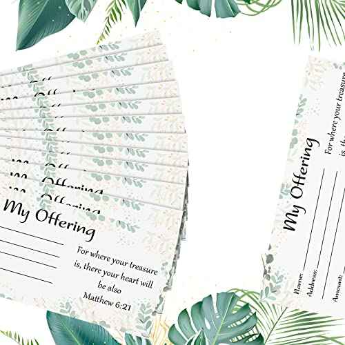 Eaasty 500 Pcs Church Offering Envelope My Offering Bill Size Envelope Tithe Checks and Cash Church Communion Supplies for Donations Christian Religious Occasions