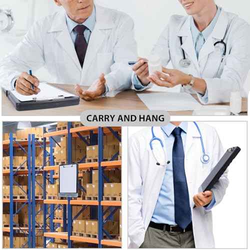 5 PCS Clipboard with Storage High Capacity Plastic Clipboard with Pen Holder Heavy Duty Nursing Clipboards Folder Side Opening Smooth Writing Clipboards with Low Profile Clip for for School & Office