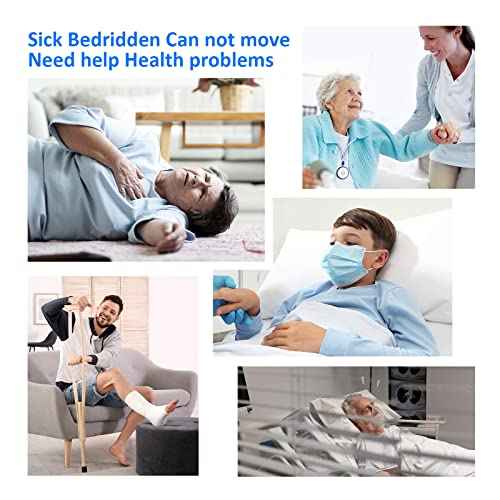 3 Pack Wireless Caregiver Pager Panic SOS Call Button with Receiver for Elderly/Patient/Child, 500+ ft Range Attention Pager Alarm Nurse Calling Alert Patient Help Button for Home/Personal