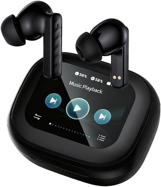 Skiennix Wireless Earbuds - Bluetooth 5.4 with ANC Noise Cancelling & 60H Playtime | Black