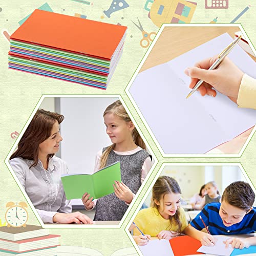 Kosiz 100 Pcs Colorful Blank Books Bulk Blank Books for Kids to Write Stories Mini Notebooks Hardcover Sketchbooks Journal for Drawing Writing