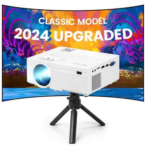 Proyector portatil con Bluetooth Mejorado 2025 Full HD 1080P 380ANSI Lumen HDMI/VGA/AV/USB para Cine en Casa y Pel?culas al Aire Libre | 3 a?os de Garant?a y Servicio en EE.UU.