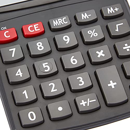 Amazon Basics 8-Digit Desktop Calculator - 5 Pack, Portable and Easy to Use