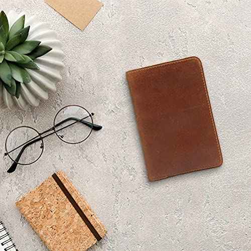 Leather field notes wallet cover for memo ? pocket sized notebook, fits 3.5¡± x 5.5¡± notebooks, separate pocket for cash, real top grain leather, multiple pockets for extra functionality and pen loop