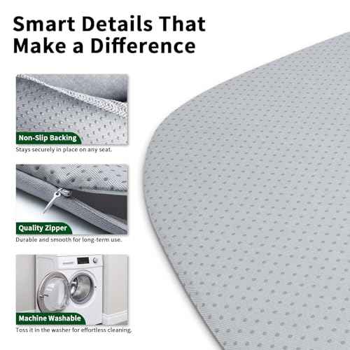 Latex Seat Cushion for Herman Miller Aeron Chair, Natural Latex Ergonomic Office Chair Pad, Fits Mineral Color