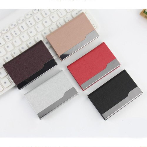 Business Card Holder, Multiple Card Slots, Can Hold 15-20 Cards, Ultra-Thin Metal Wallet, Can Be Used as a Gift